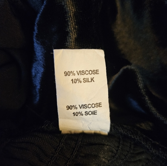 NWOT Ramy Brook Flora Velvet Short-sleeve Blouse Black S - Picture 6 of 7